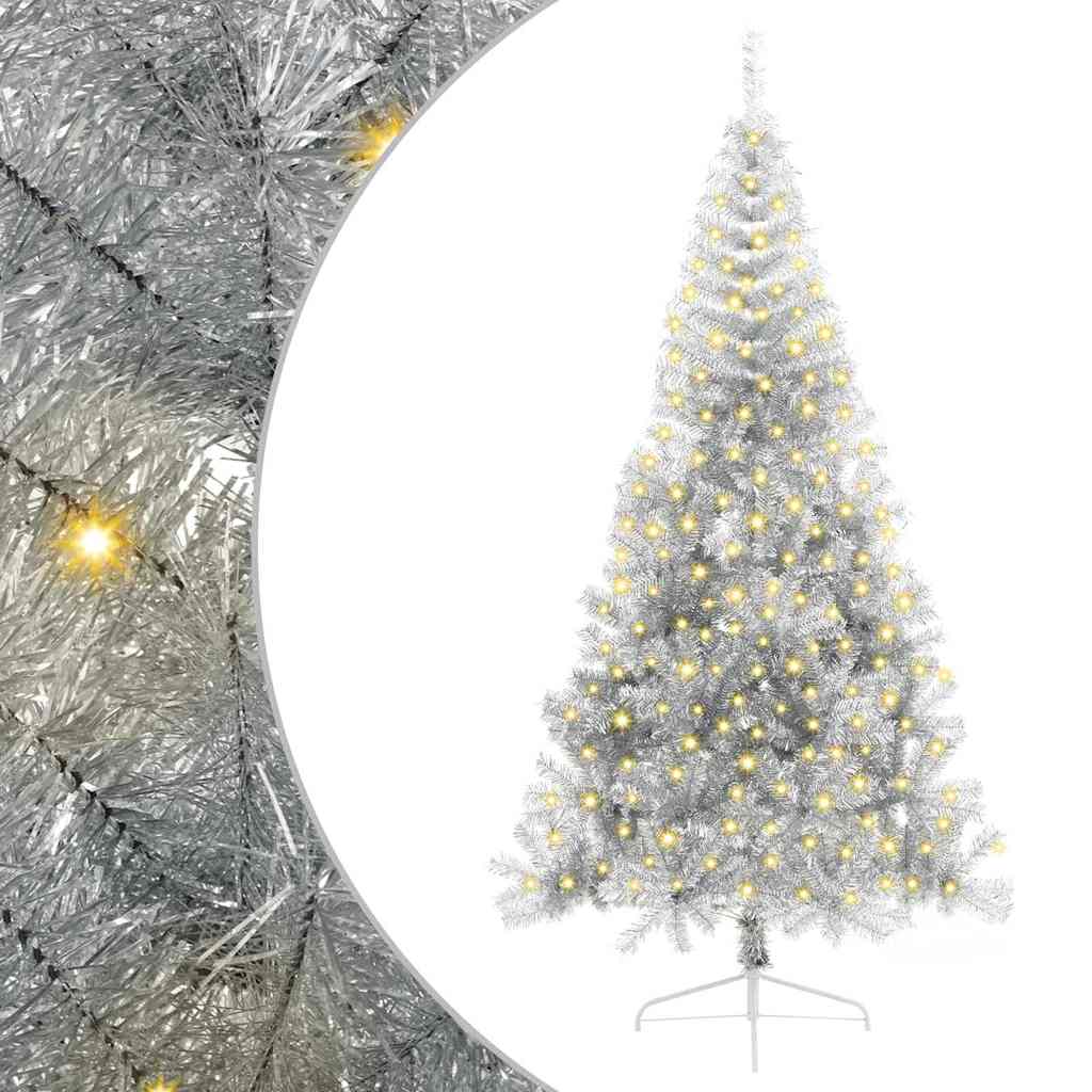 Künstlicher Vorbeleuchteter Weihnachtsbaum Pet Silber