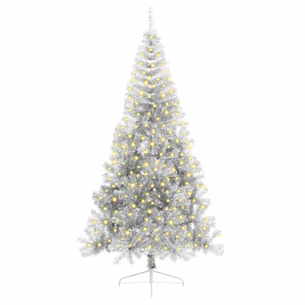 Künstlicher Vorbeleuchteter Weihnachtsbaum Pet Silber