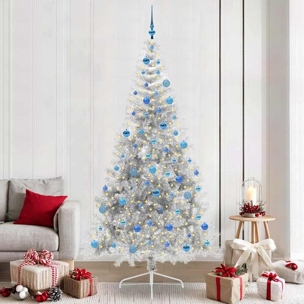 Künstlicher Vorbeleuchteter Weihnachtsbaum Pet Silber