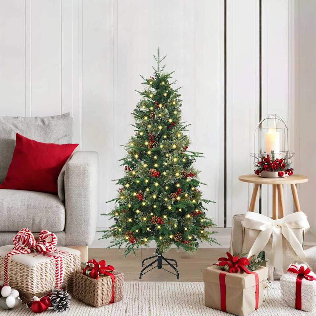 Künstlicher Klappbarer Weihnachtsbaum Pe Und Pvc Grün