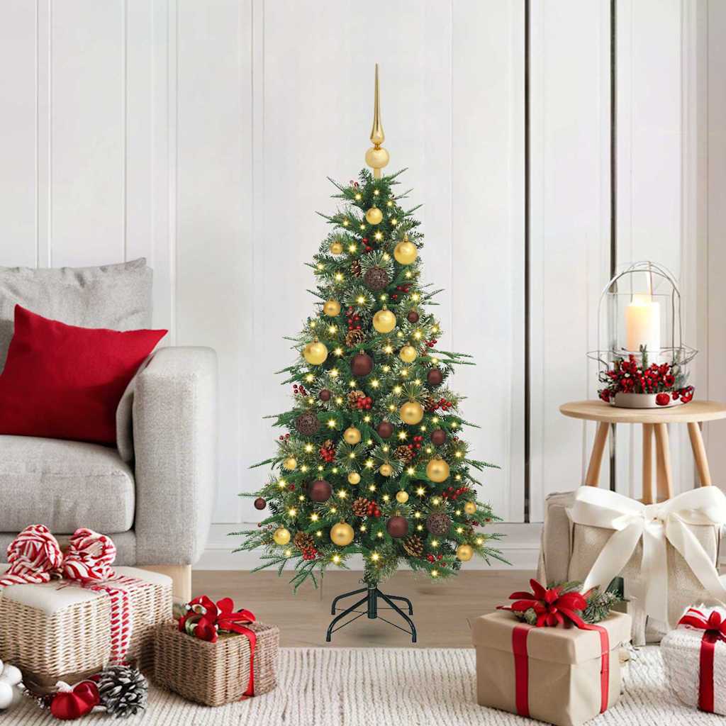 Künstlicher Klappbarer Weihnachtsbaum Pe Und Pvc Grün