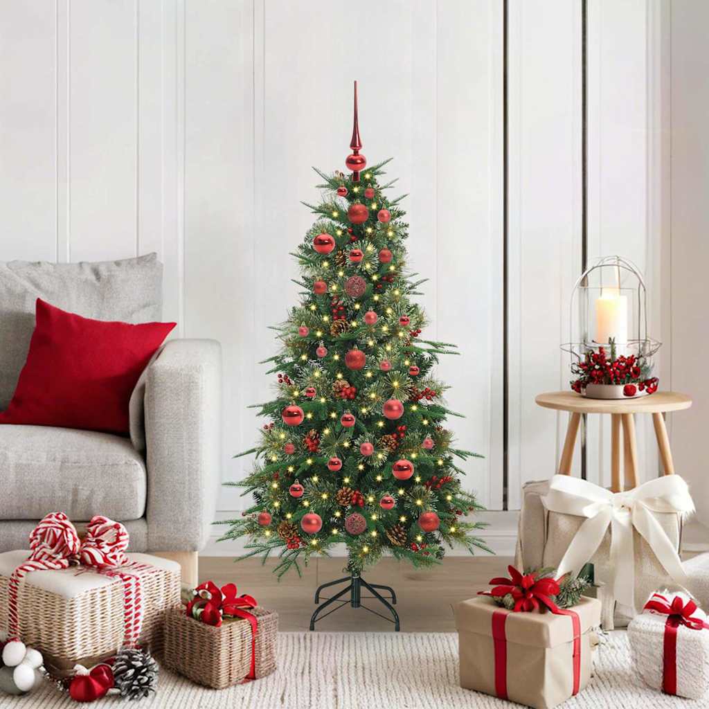 Künstlicher Klappbarer Weihnachtsbaum Pe Und Pvc Grün