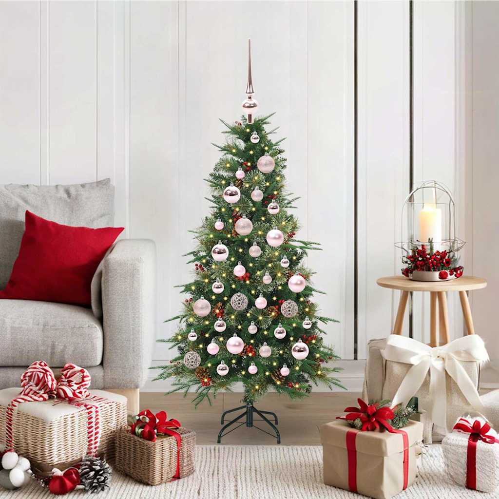 Künstlicher Klappbarer Weihnachtsbaum Pe Und Pvc Grün