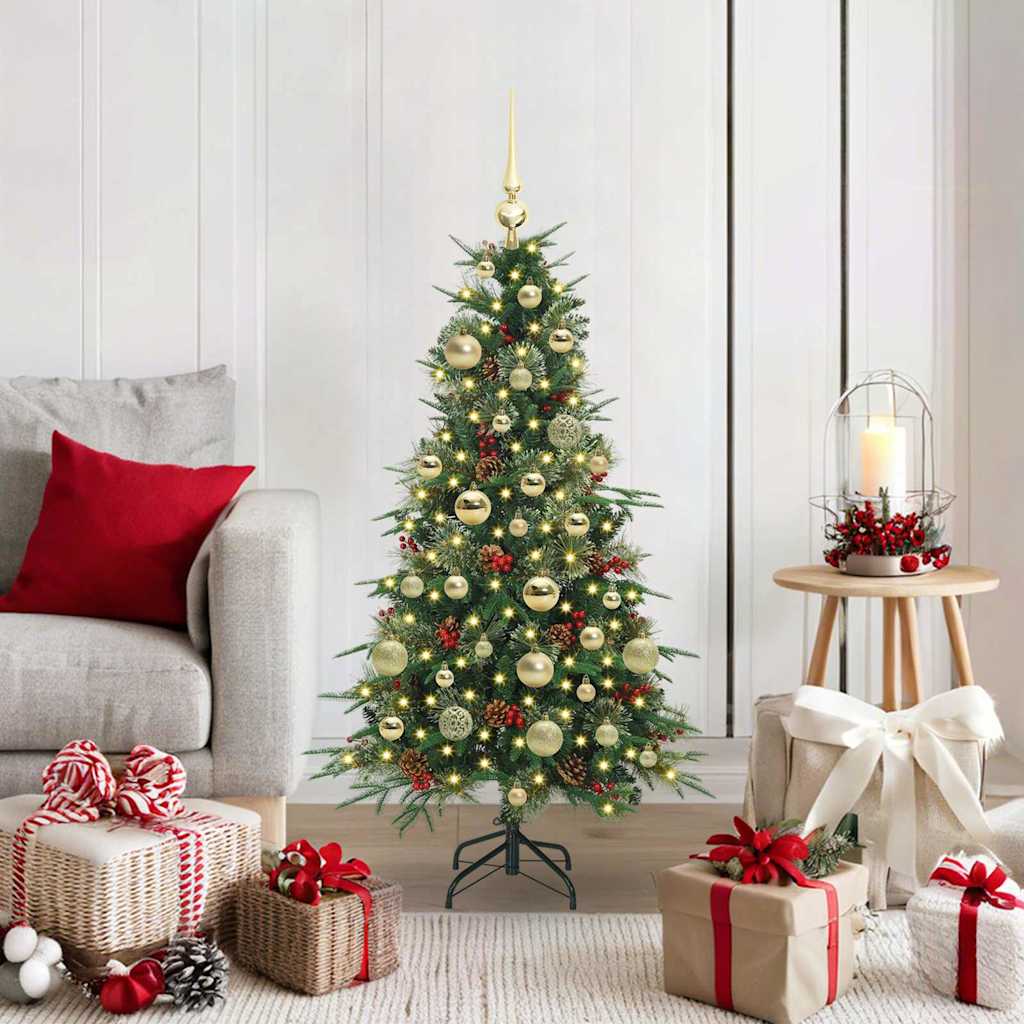 Künstlicher Klappbarer Weihnachtsbaum Pe Und Pvc Grün
