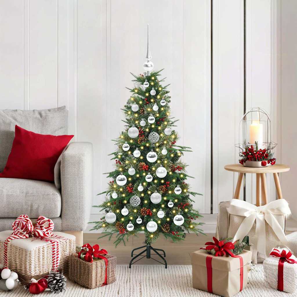 Künstlicher Klappbarer Weihnachtsbaum Pe Und Pvc Grün