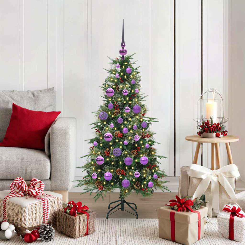 Künstlicher Klappbarer Weihnachtsbaum Pe Und Pvc Grün