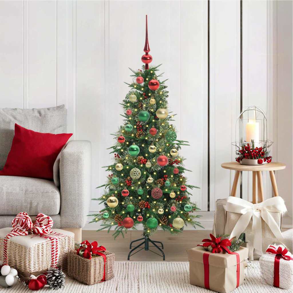 Künstlicher Klappbarer Weihnachtsbaum Pe Und Pvc Grün
