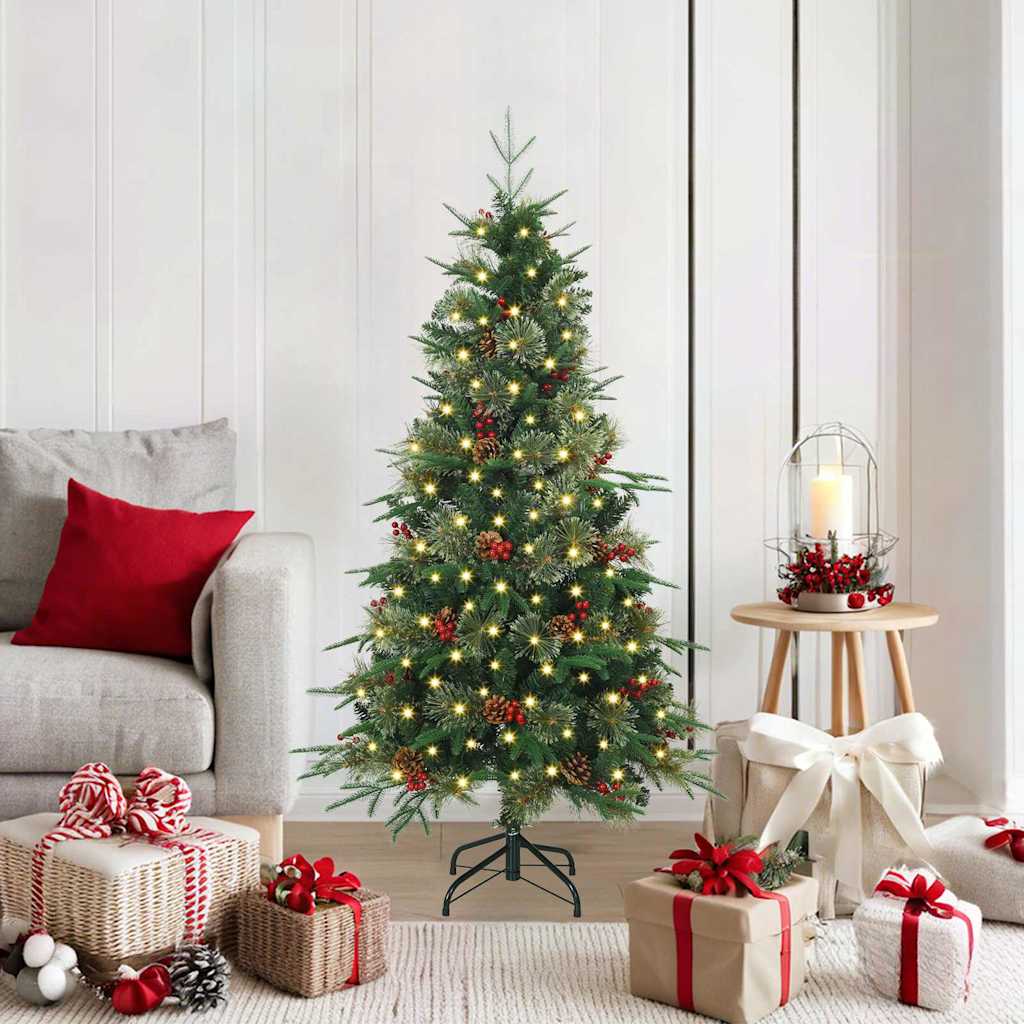 Künstlicher Klappbarer Weihnachtsbaum Pe Und Pvc Grün