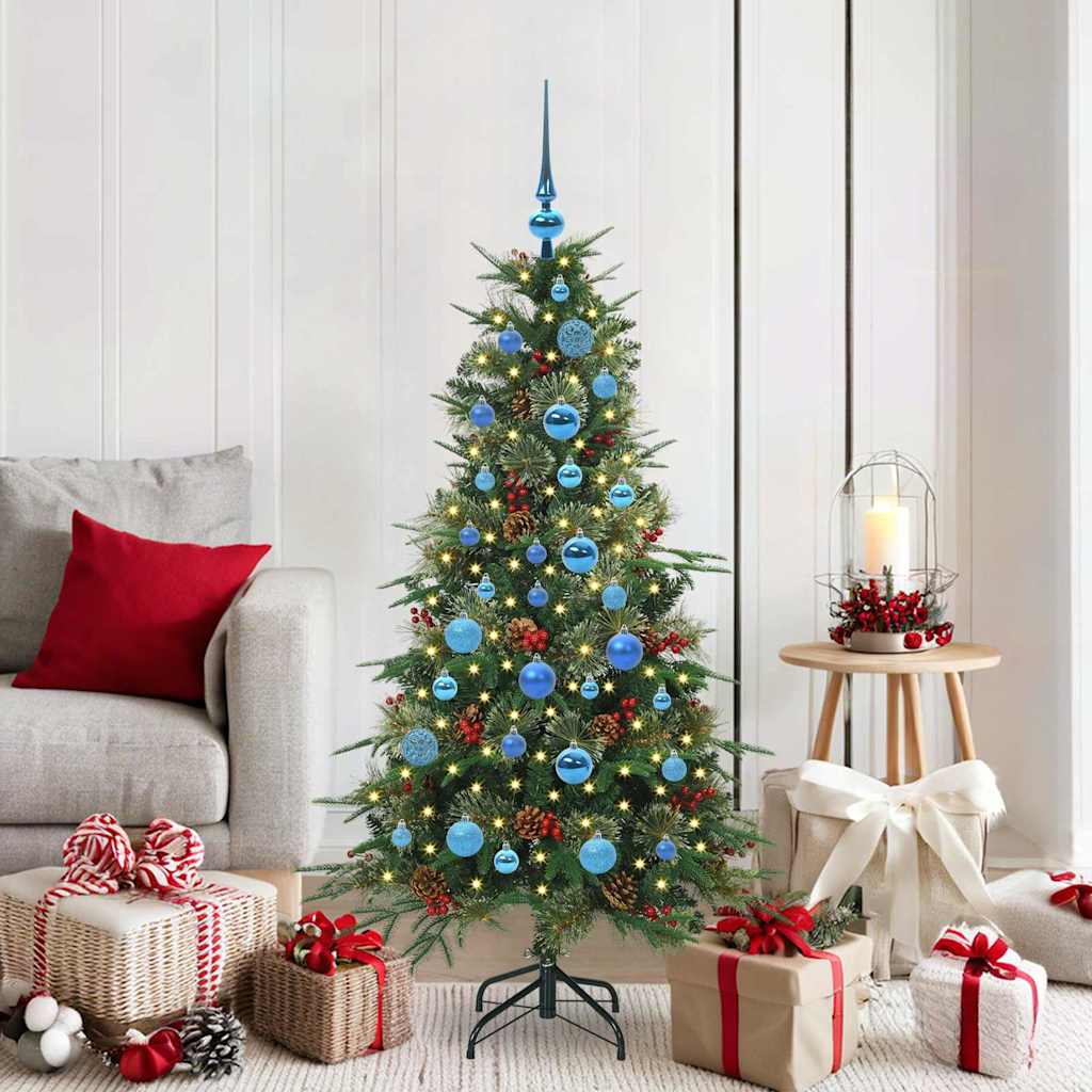 Künstlicher Klappbarer Weihnachtsbaum Pe Und Pvc Grün