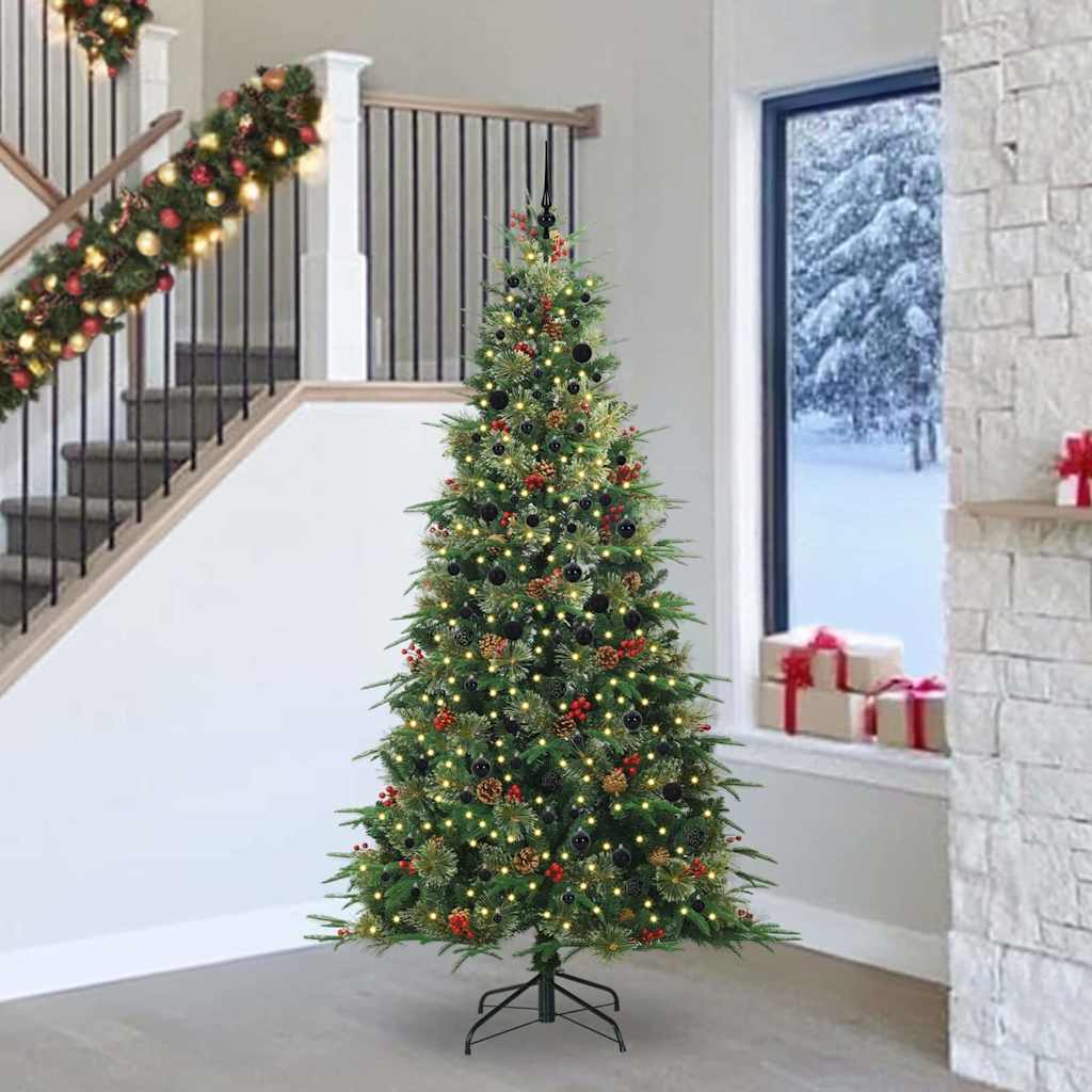 Künstlicher Klappbarer Weihnachtsbaum Pe Und Pvc Grün