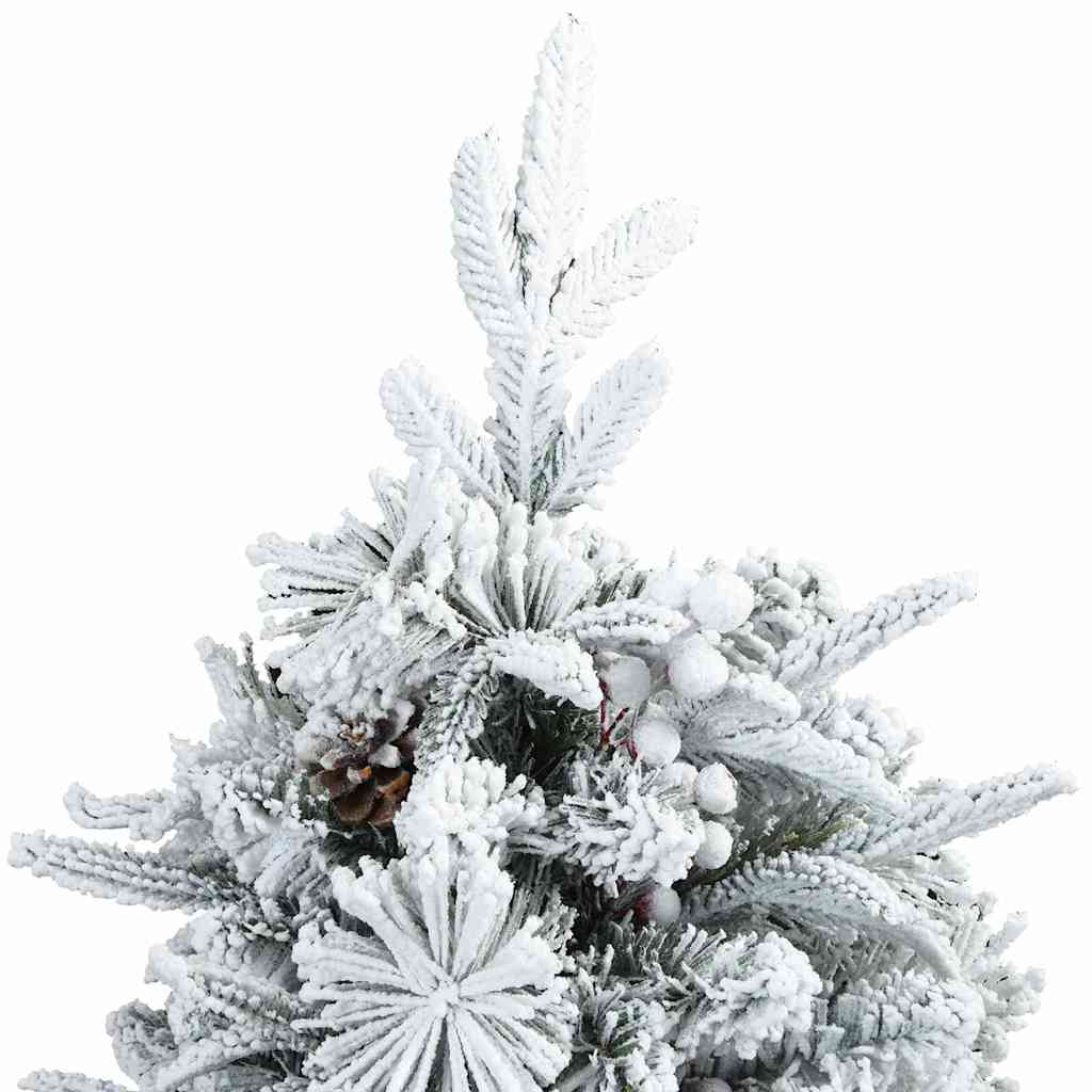Künstlicher Klappbarer Weihnachtsbaum Grün Pe Und Pvc Grün Und Weiß