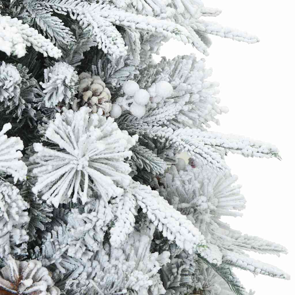 Künstlicher Klappbarer Weihnachtsbaum Grün Pe Und Pvc Grün Und Weiß