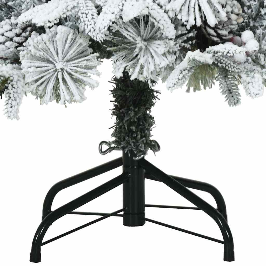 Künstlicher Klappbarer Weihnachtsbaum Grün Pe Und Pvc Grün Und Weiß