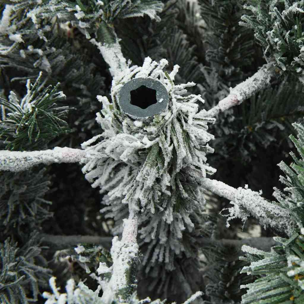 Künstlicher Klappbarer Weihnachtsbaum Grün Pe Und Pvc Grün Und Weiß