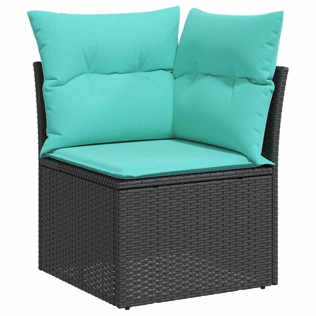 Gartensofa-Set Mit Kissen 6 Pcs Poly-Rattan
