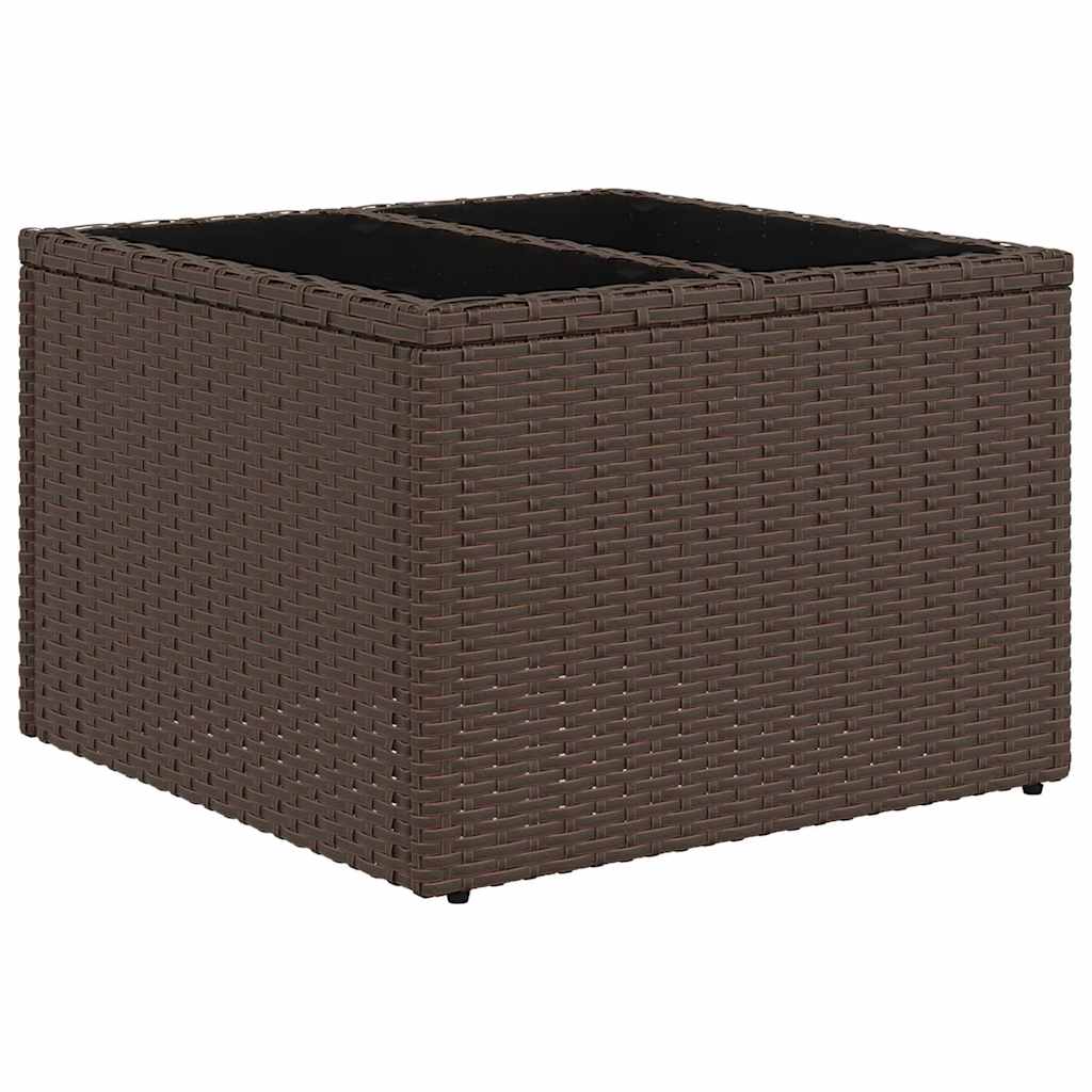 Gartensofa-Set Mit Kissen 8 Pcs Beige Und Rot Poly-Rattan