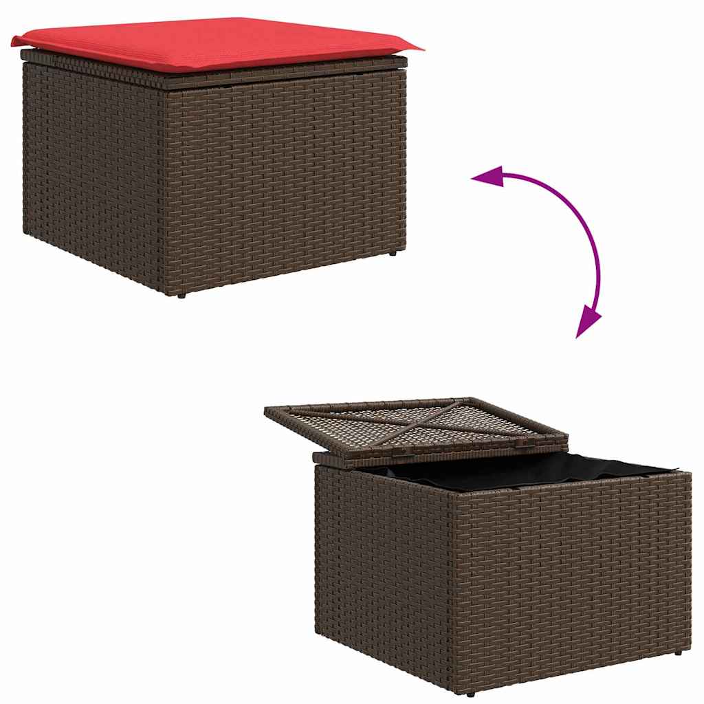 Sofa Set Mit Kissen 4 Pcs Poly-Rattan