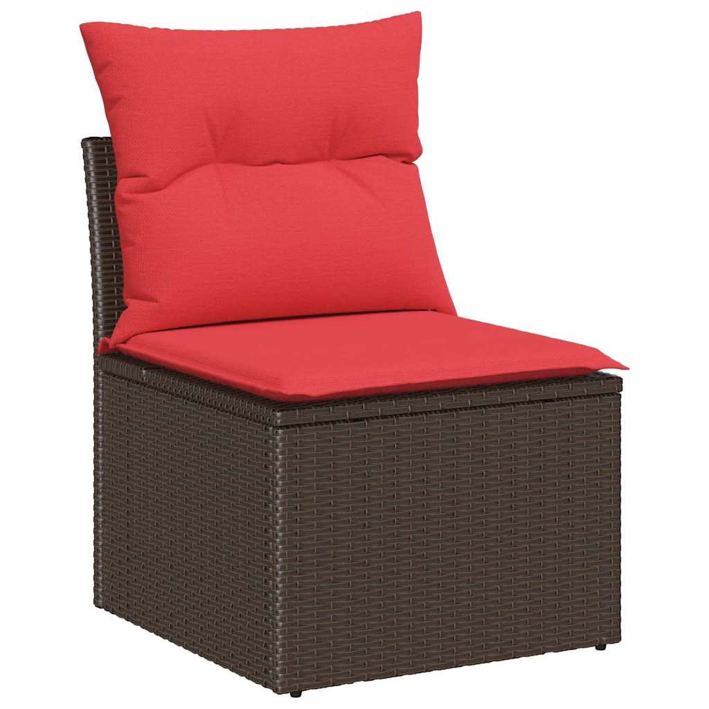 Sofa Set Mit Kissen 5 Pcs Poly-Rattan
