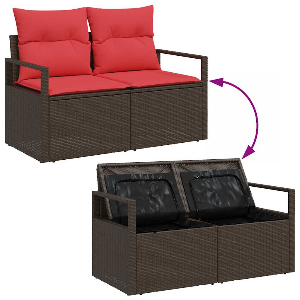 Sofa Set Mit Kissen 6 Pcs Poly-Rattan