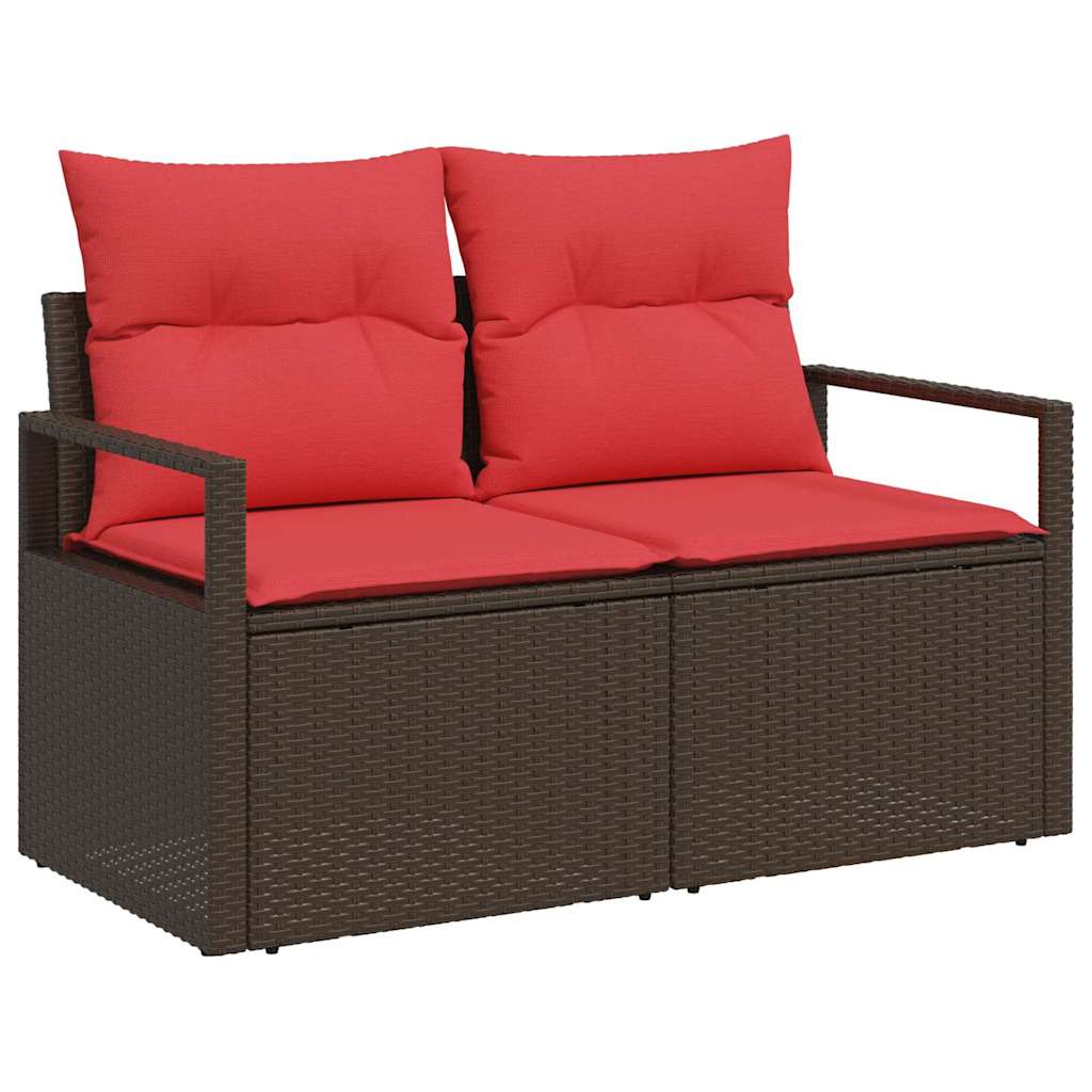 Sofa Set Mit Kissen 6 Pcs Poly-Rattan