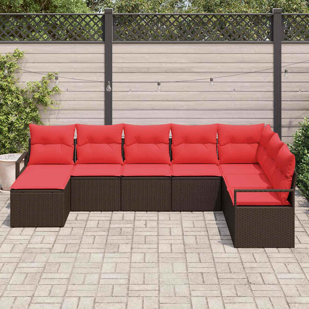 Sofa Set Mit Kissen 8 Pcs Poly-Rattan