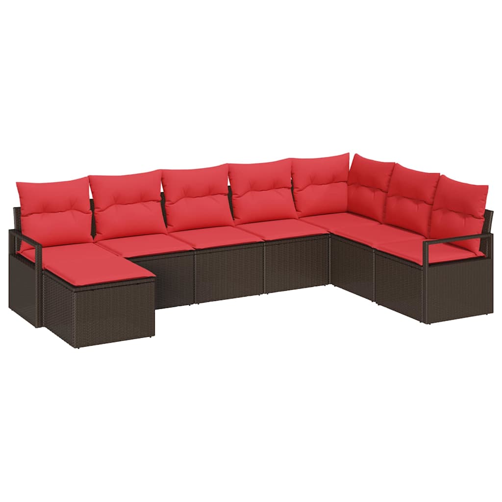 Sofa Set Mit Kissen 8 Pcs Poly-Rattan
