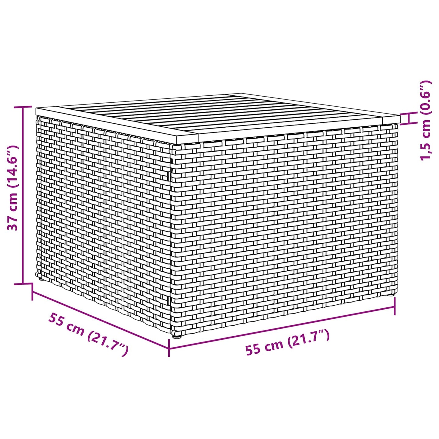 Gartensofa-Set 5 Pcs Poly-Rattan