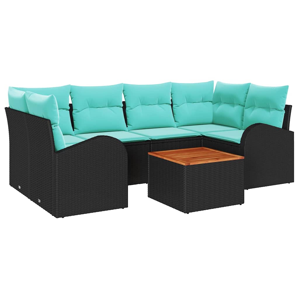 Gartensofa-Set 7 Pcs Poly-Rattan
