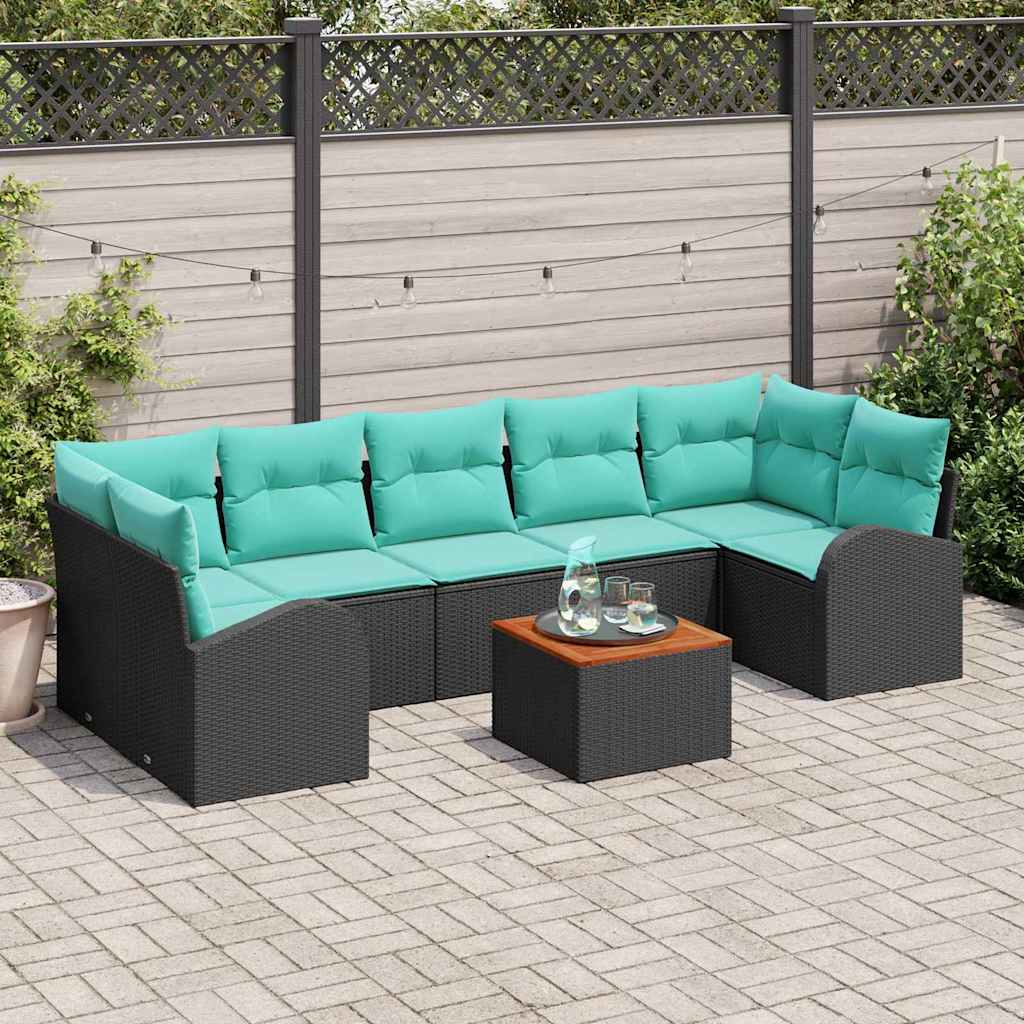 Gartensofa-Set 8 Pcs Poly-Rattan