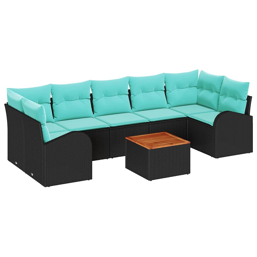 Gartensofa-Set 8 Pcs Poly-Rattan