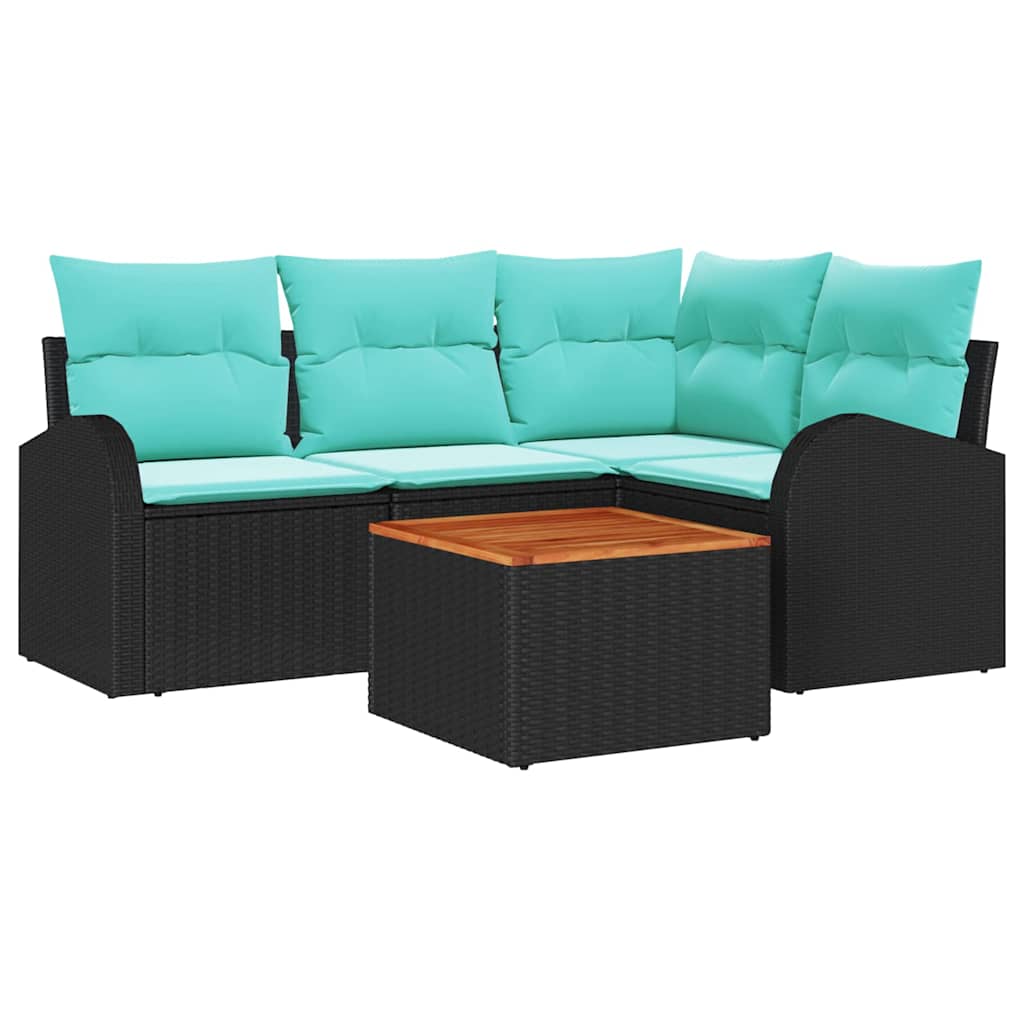 Gartensofa-Set 5 Pcs Poly-Rattan