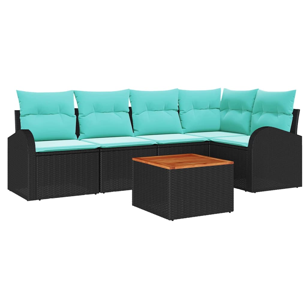 Gartensofa-Set 6 Pcs Poly-Rattan