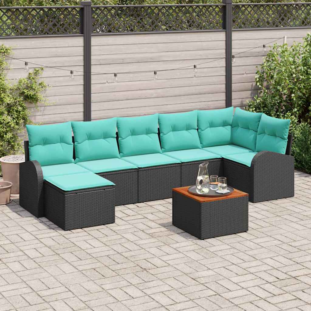 Gartensofa-Set 8 Pcs Poly-Rattan