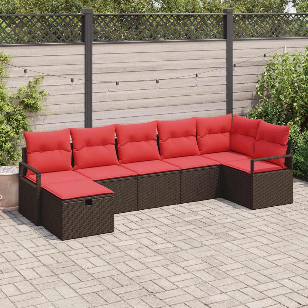 Sofa Set Mit Kissen 4 Pcs Poly-Rattan