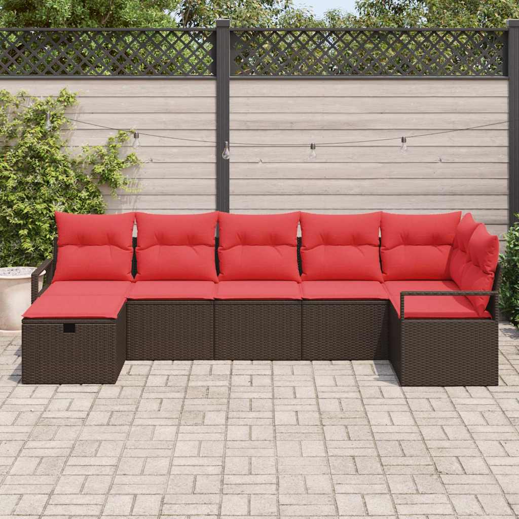 Sofa Set Mit Kissen 4 Pcs Poly-Rattan