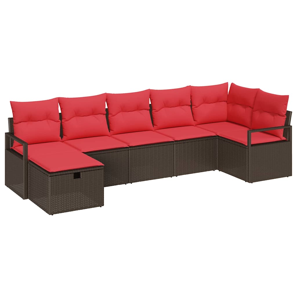 Sofa Set Mit Kissen 4 Pcs Poly-Rattan