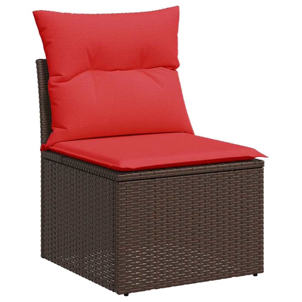 Sofa Set Mit Kissen 4 Pcs Poly-Rattan