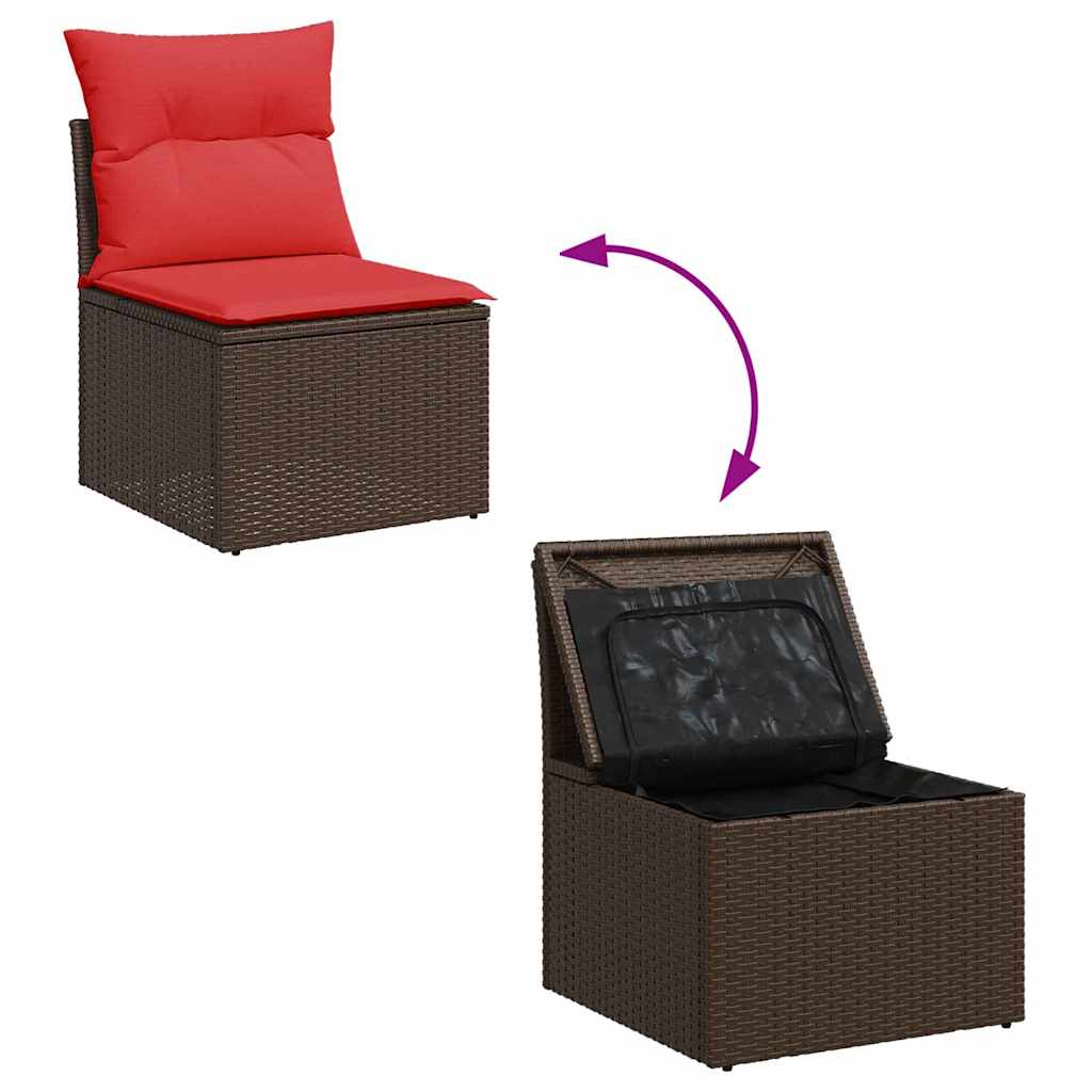 Sofa Set Mit Kissen 4 Pcs Poly-Rattan