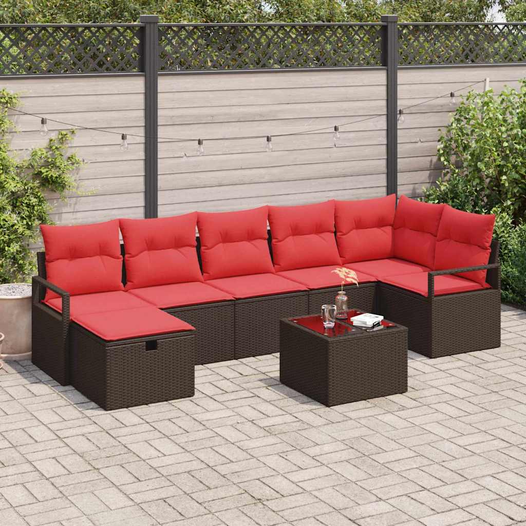 Sofa Set Mit Kissen 4 Pcs Poly-Rattan