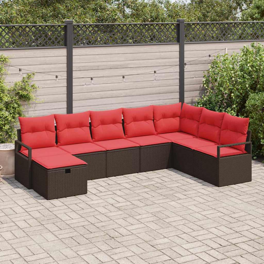 Sofa Set Mit Kissen 6 Pcs Poly-Rattan