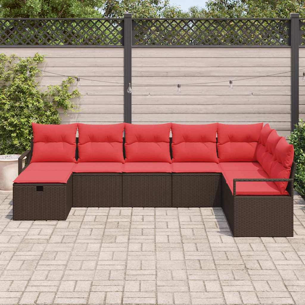 Sofa Set Mit Kissen 6 Pcs Poly-Rattan