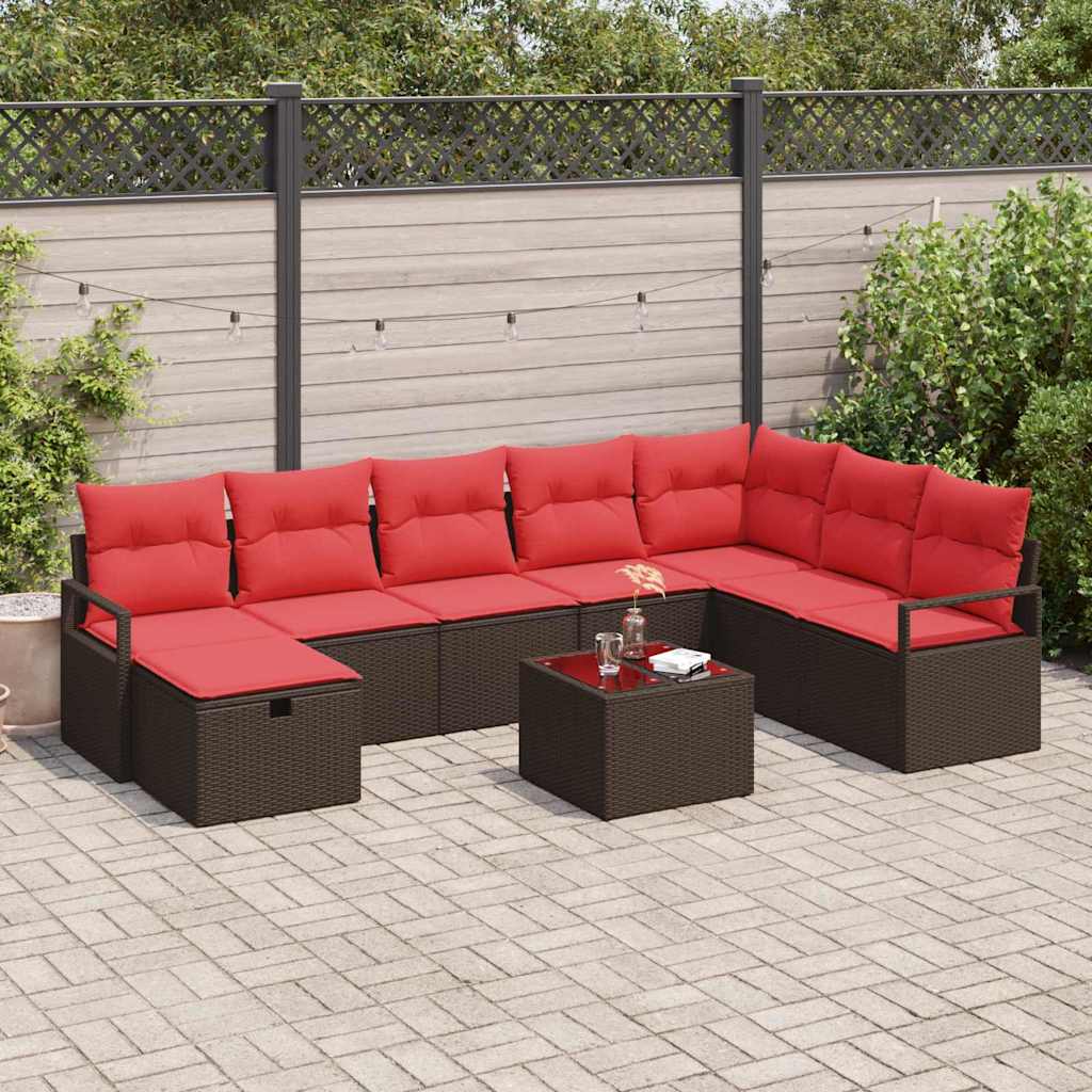 Sofa Set Mit Kissen 6 Pcs Poly-Rattan
