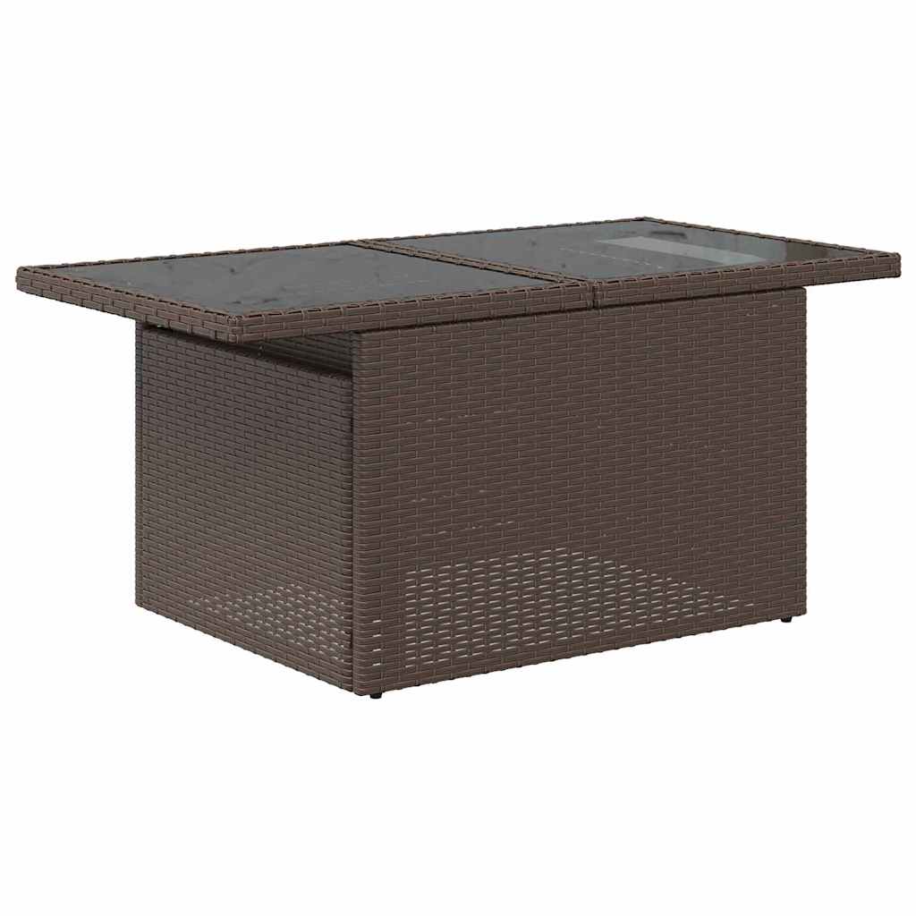 Garten-Sofa-Set Mit Kissen Mit Speicher 6 Pcs Poly Rattan