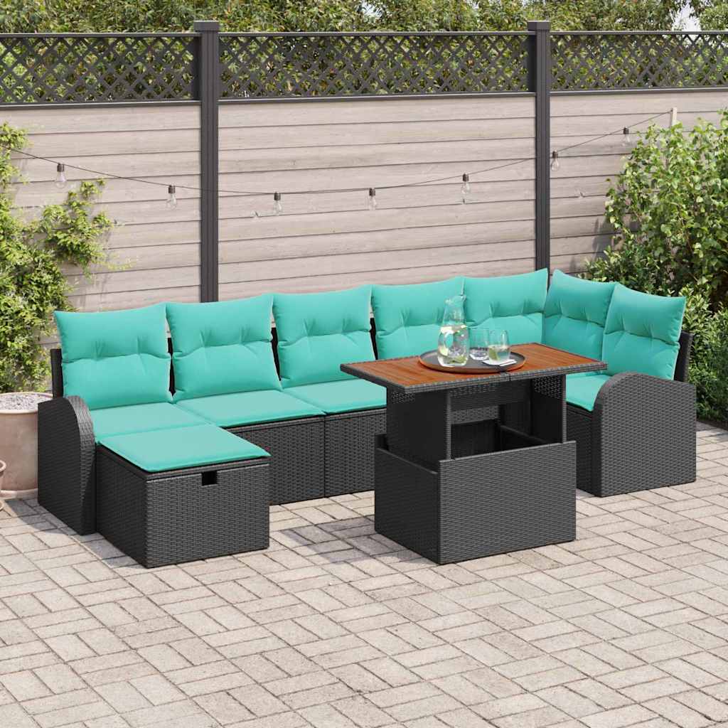 Garten-Sofa-Set 8 Pcs Poly-Rattan