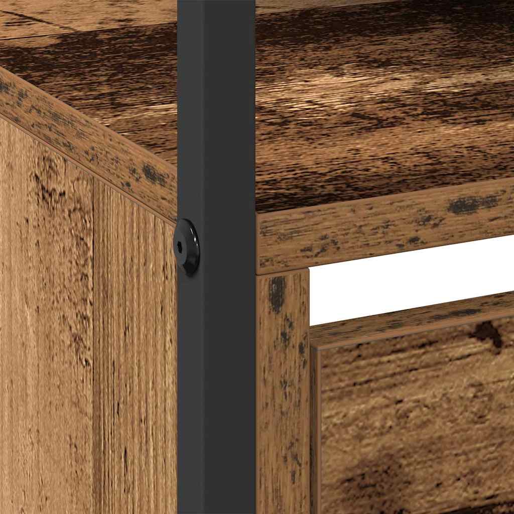 Schuhschrank Mit Regal 100 X 34 X 112 Cm Holzwerkstoff