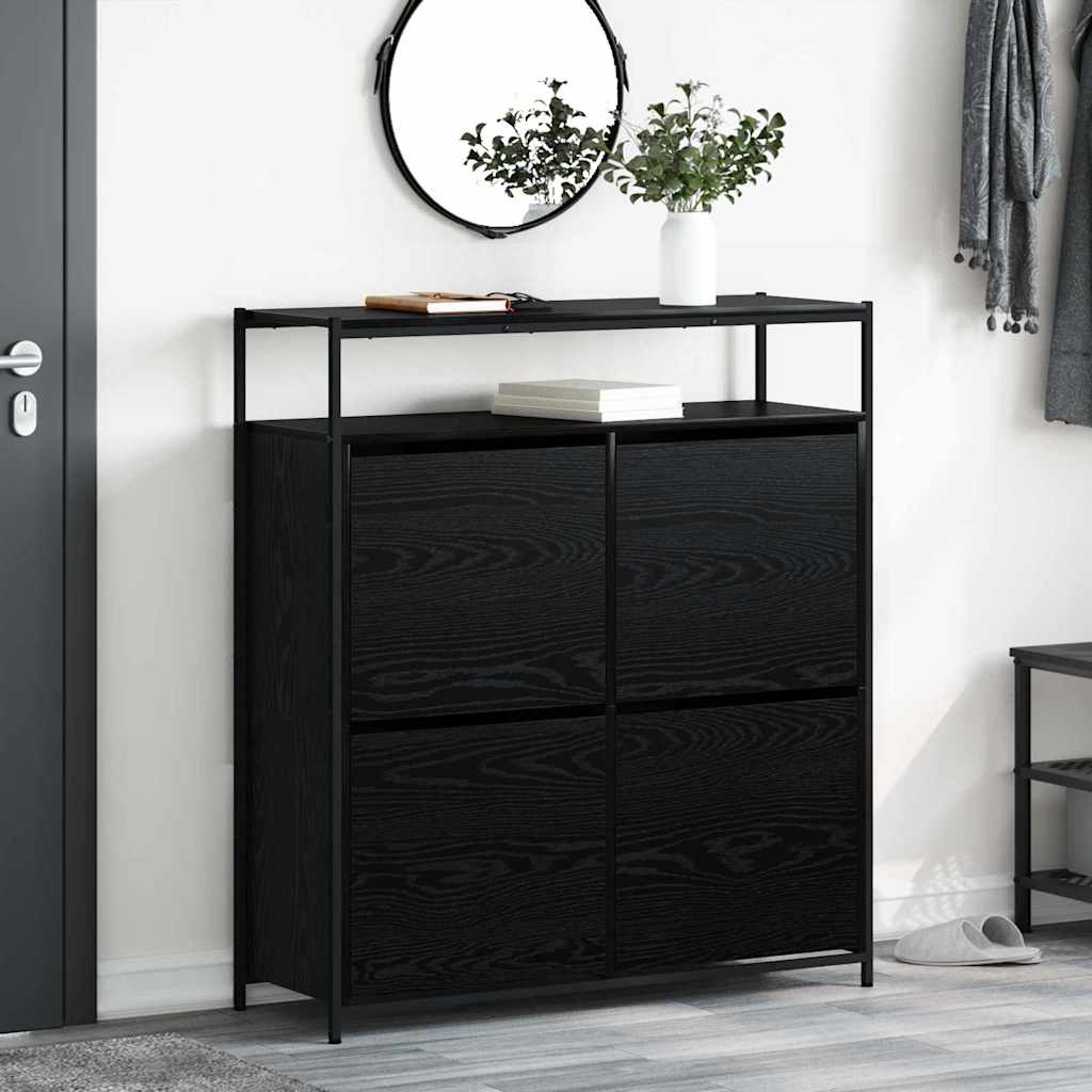 Schuhschrank Mit Regal 100 X 34 X 112 Cm Holzwerkstoff