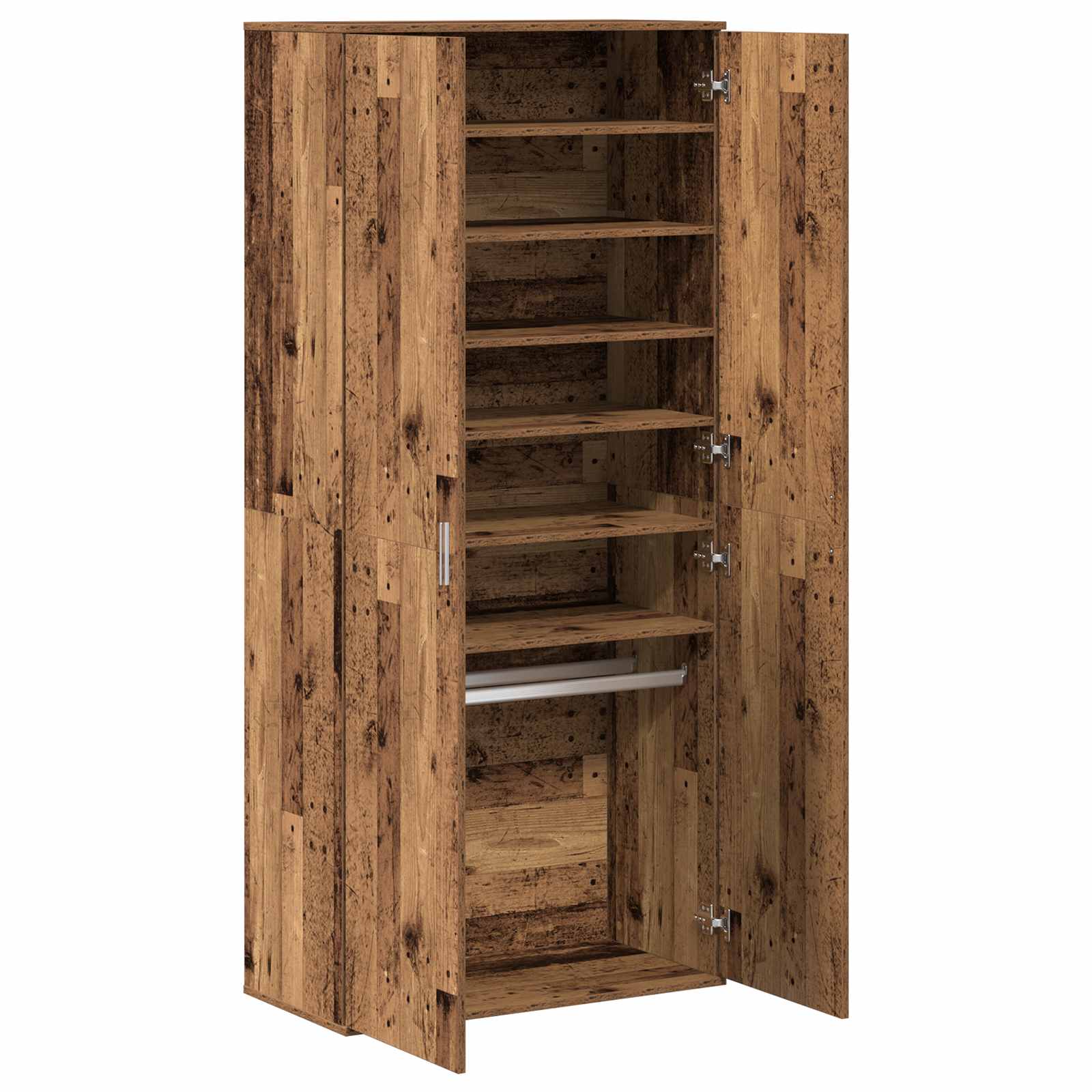 Hochschrank Mit Regal 80 X 39 X 178 Cm Holzwerkstoff