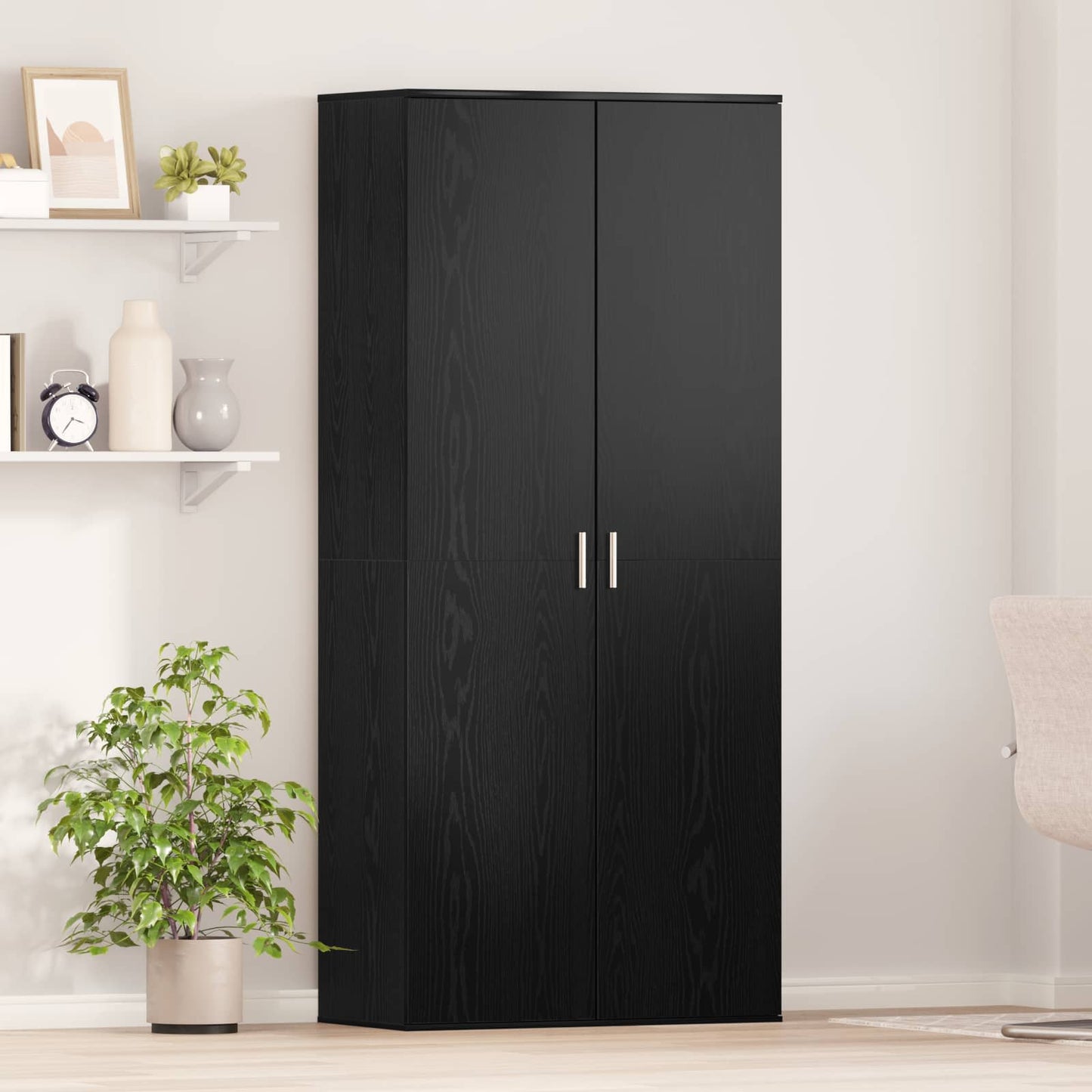 Hochschrank Mit Regal 80 X 39 X 178 Cm Holzwerkstoff