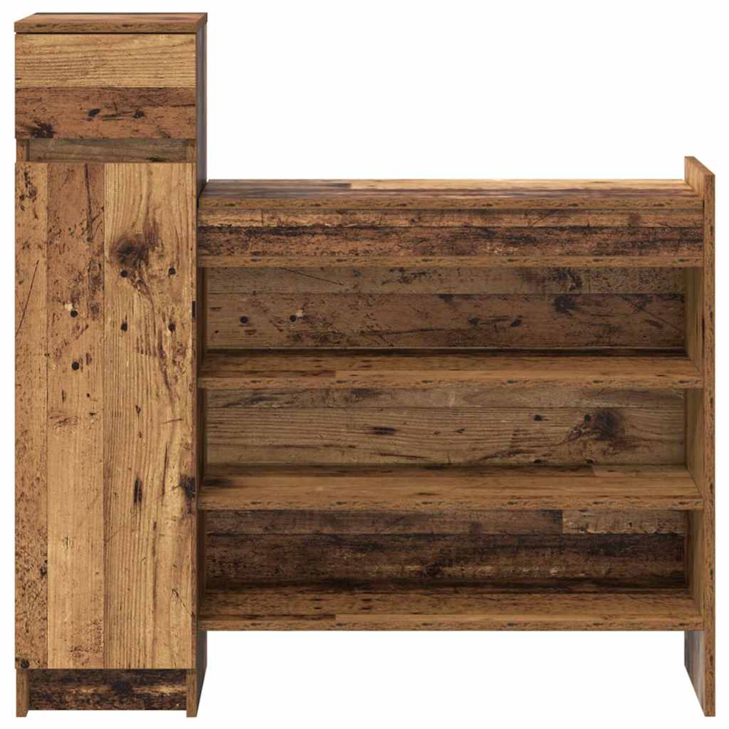 Schuhschrank Mit Tür 100,5 X 28 X 100 Cm Holzwerkstoff