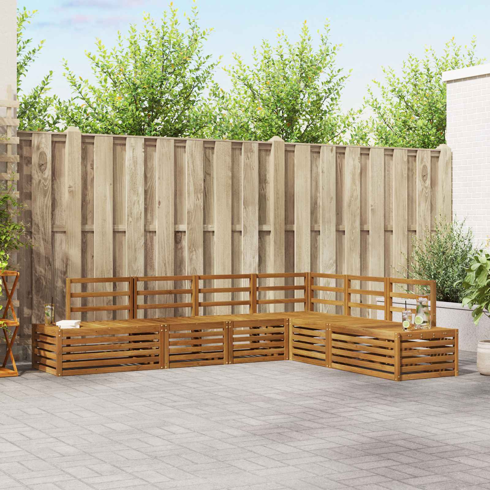 Outdoor-Sofagarnitur Mit Kissen 6 Stück